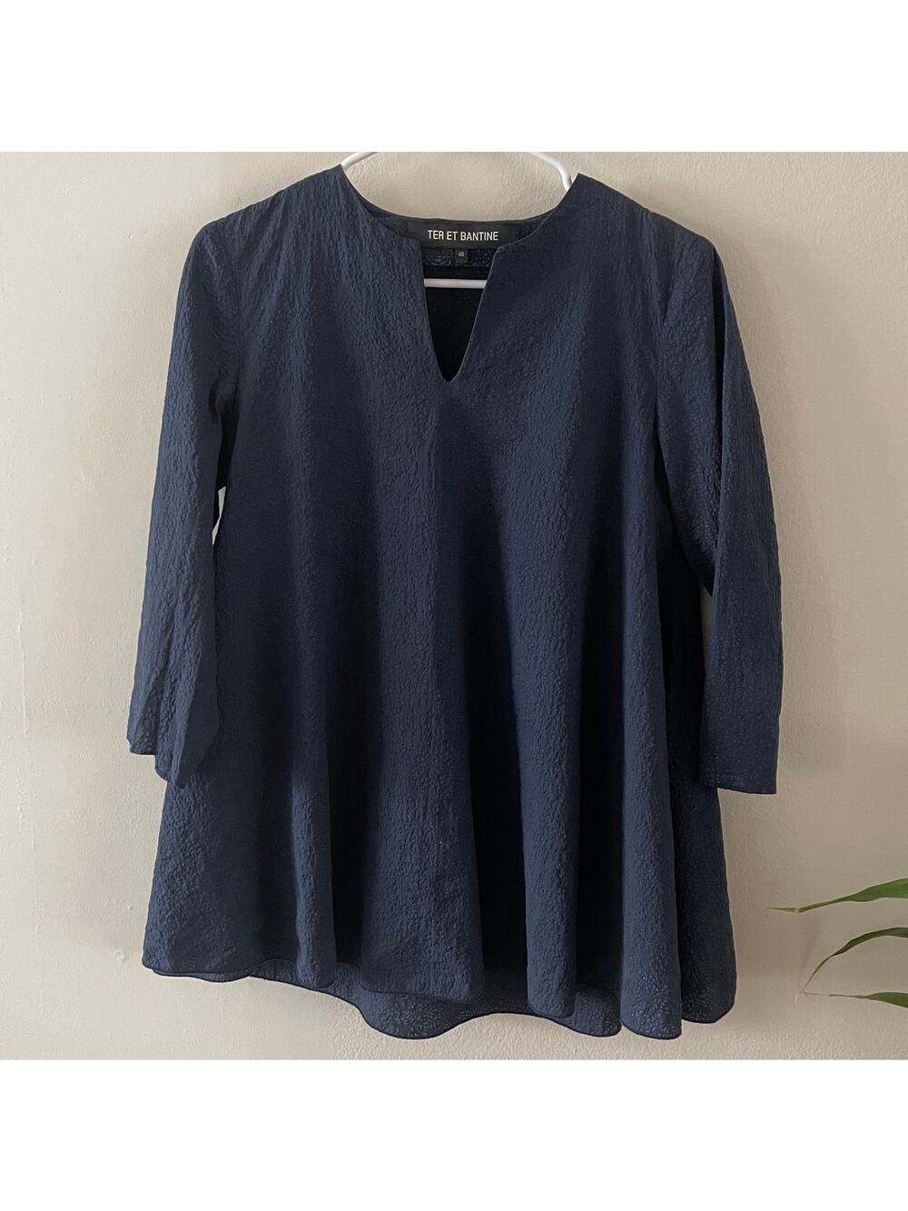 Ter Et Bantine Womens 40 Swing Top Blue Lagenlook Minimalist Artistry